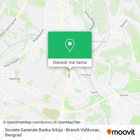 Societe Generale Banka Srbija - Branch Vidikovac mapa