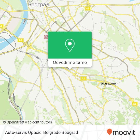 Auto-servis Opačić mapa