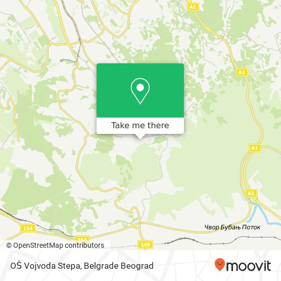 OŠ Vojvoda Stepa mapa