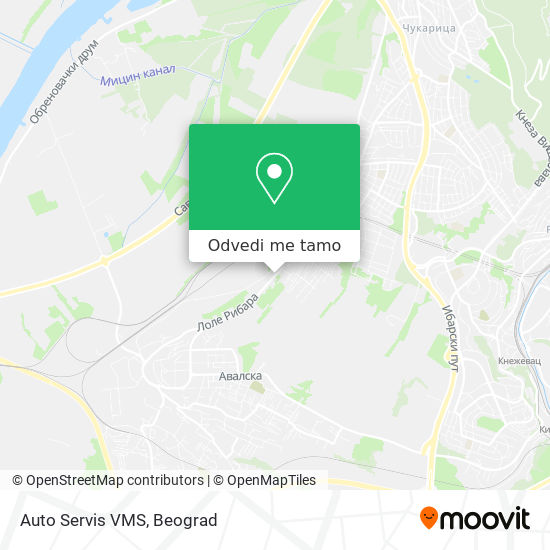 Auto Servis VMS mapa