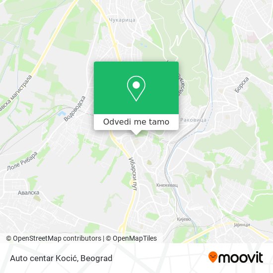 Auto centar Kocić mapa