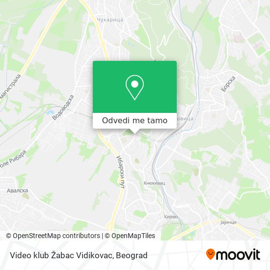 Video klub Žabac Vidikovac mapa