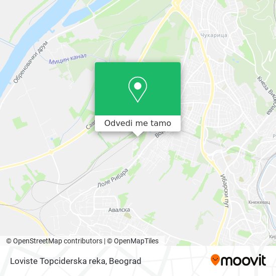 Loviste Topciderska reka mapa