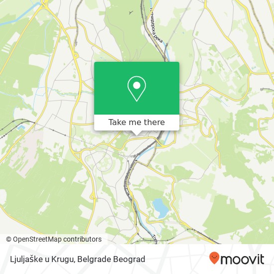 Ljuljaške u Krugu mapa