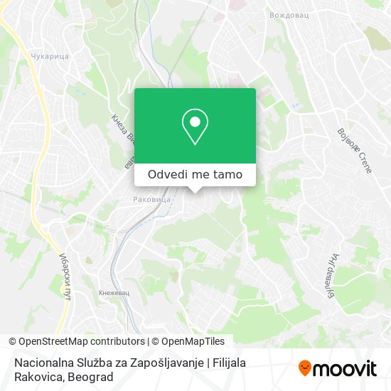 Nacionalna Služba za Zapošljavanje | Filijala Rakovica mapa