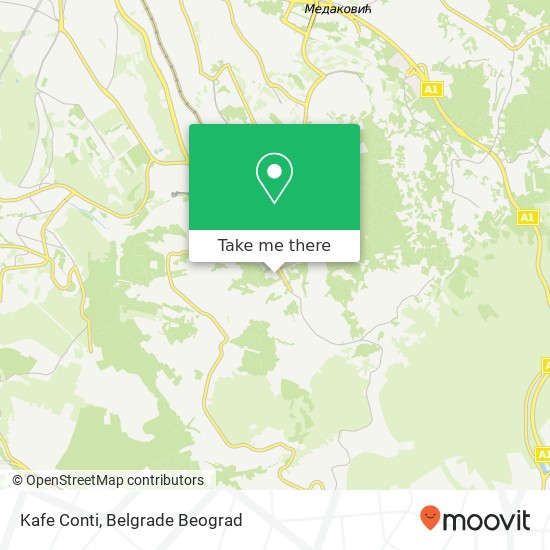 Kafe Conti mapa