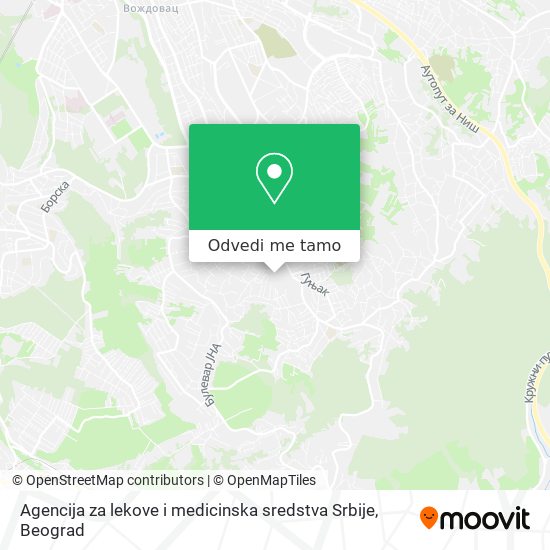 Agencija za lekove i medicinska sredstva Srbije mapa