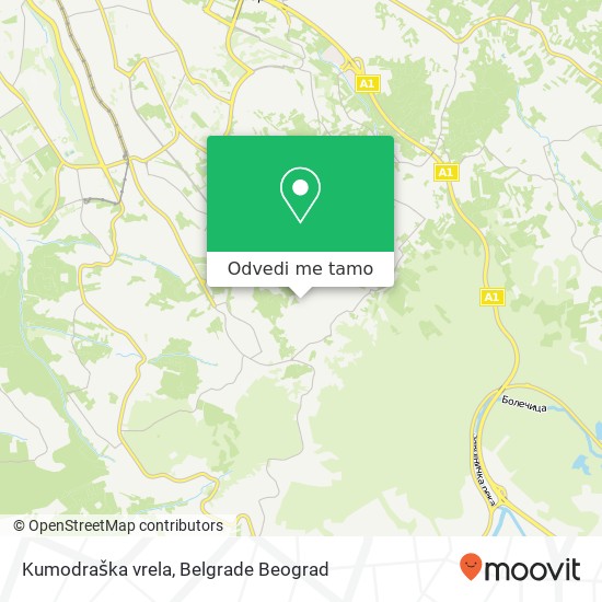 Kumodraška vrela mapa