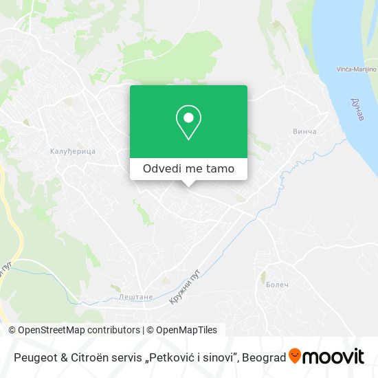 Peugeot & Citroën servis „Petković i sinovi” mapa