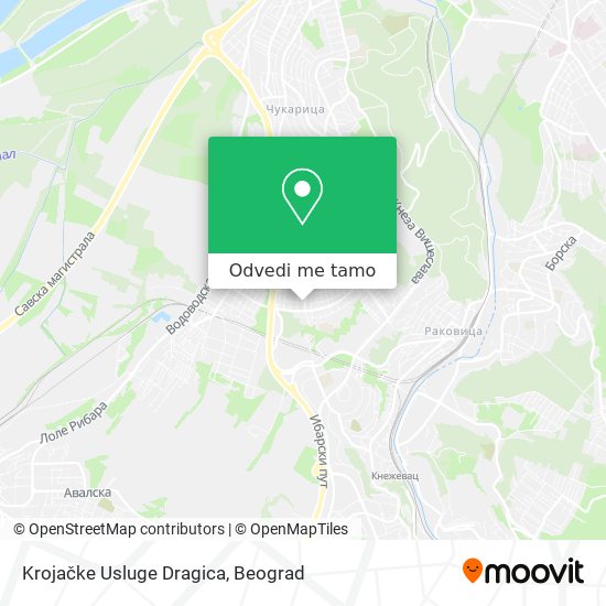 Krojačke Usluge Dragica mapa