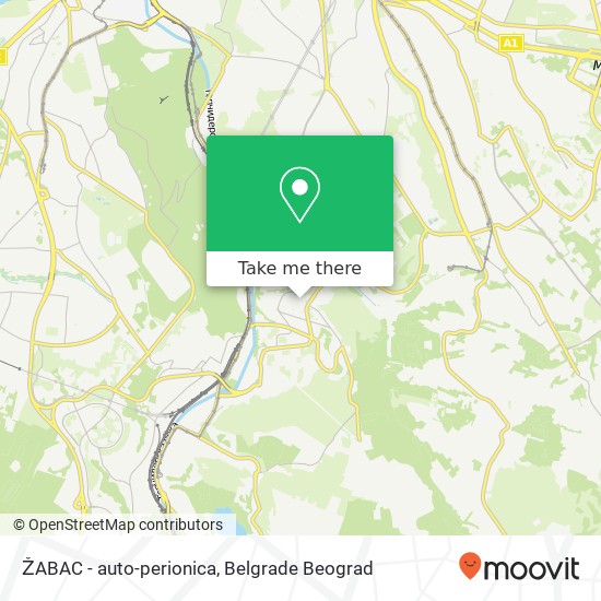 ŽABAC - auto-perionica mapa