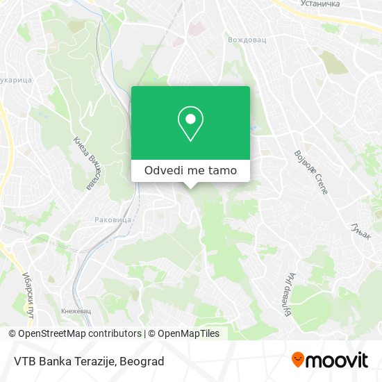 VTB Banka Terazije mapa