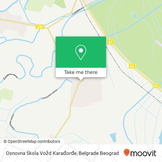 Osnovna škola Vožd Karađorđe mapa