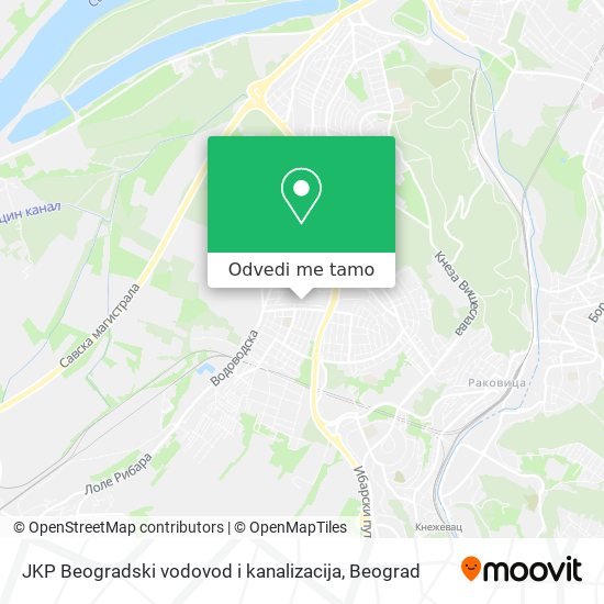 JKP Beogradski vodovod i kanalizacija mapa