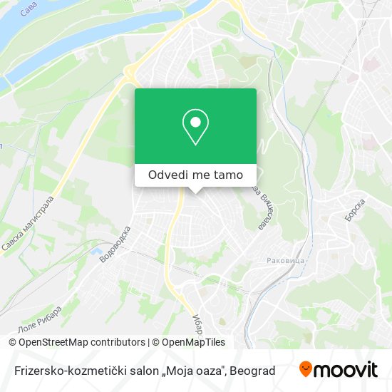 Frizersko-kozmetički salon „Moja oaza" mapa