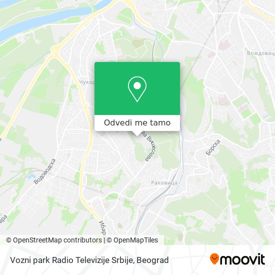 Vozni park Radio Televizije Srbije mapa