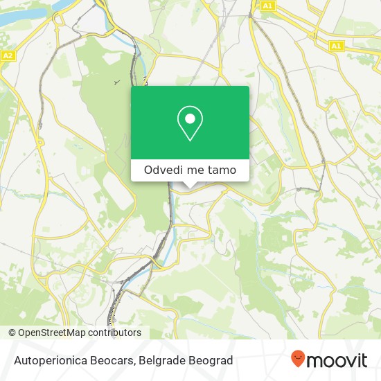 Autoperionica Beocars mapa