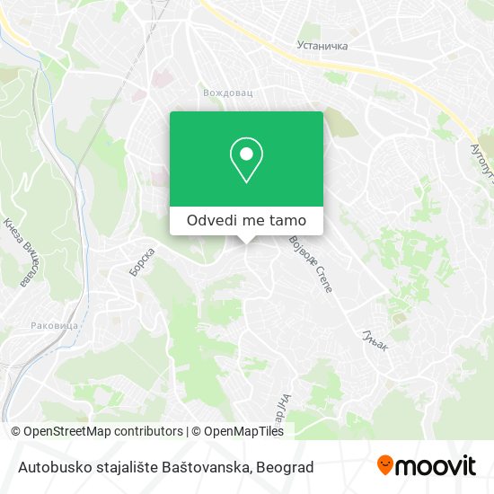 Autobusko stajalište Baštovanska mapa