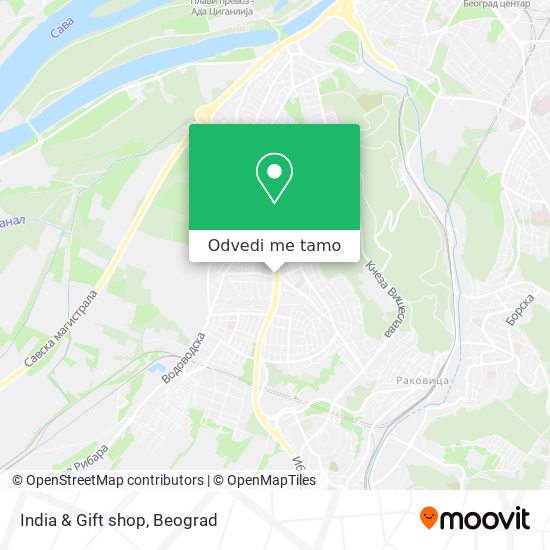 India & Gift shop mapa