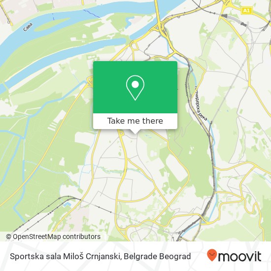 Sportska sala Miloš Crnjanski mapa