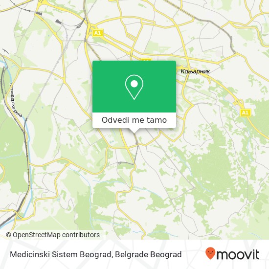 Medicinski Sistem Beograd mapa