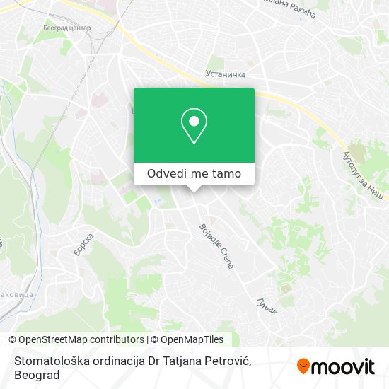 Stomatološka ordinacija Dr Tatjana Petrović mapa