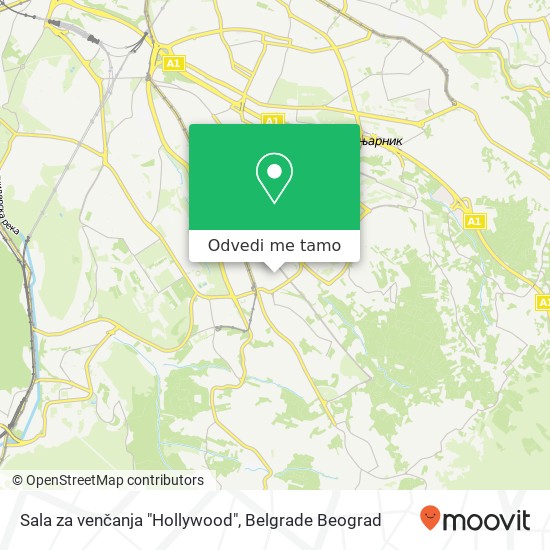 Sala za venčanja "Hollywood" mapa