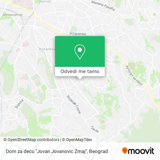 Dom za decu "Jovan Jovanovic Zmaj" mapa