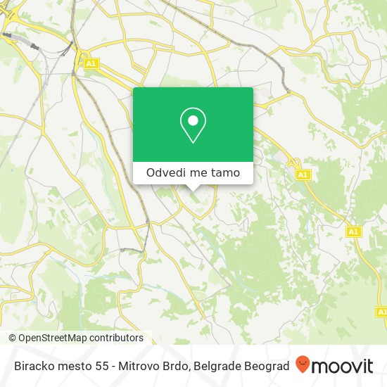 Biracko mesto 55 - Mitrovo Brdo mapa