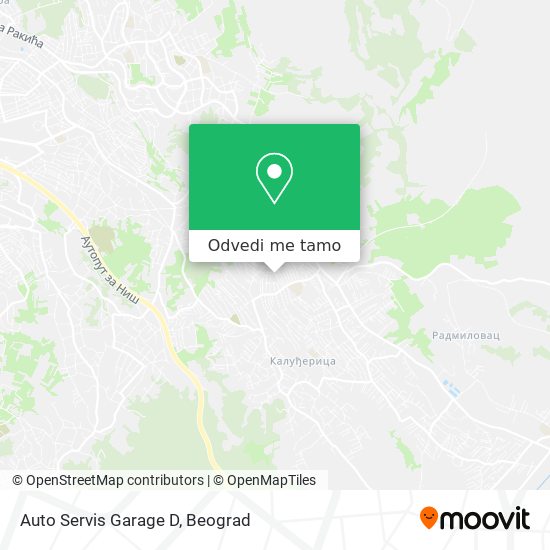 Auto Servis Garage D mapa