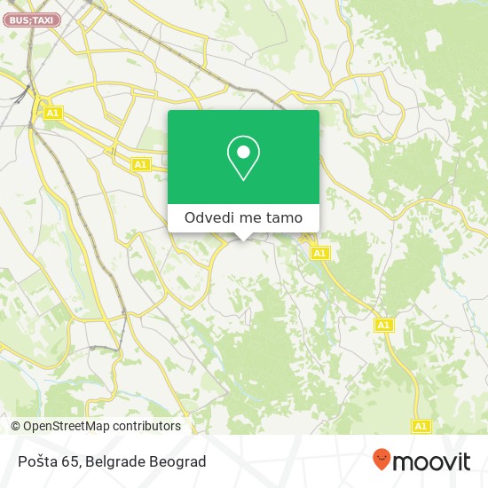 Pošta 65 mapa