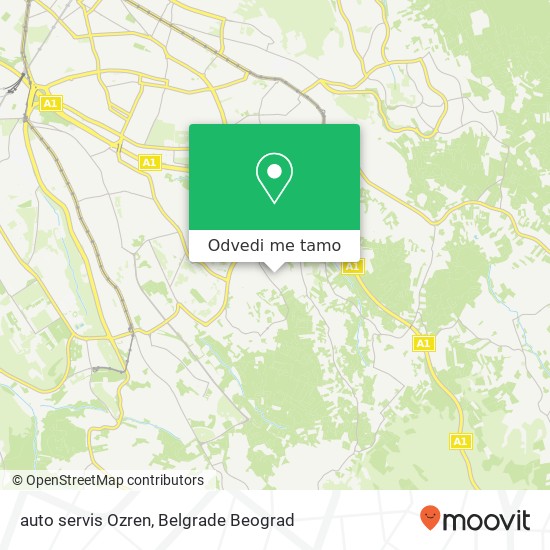 auto servis Ozren mapa