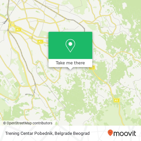 Trening Centar Pobednik mapa