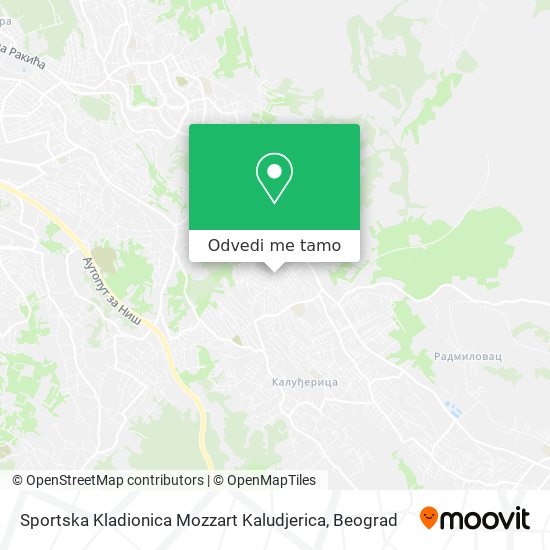 Sportska Kladionica Mozzart Kaludjerica mapa