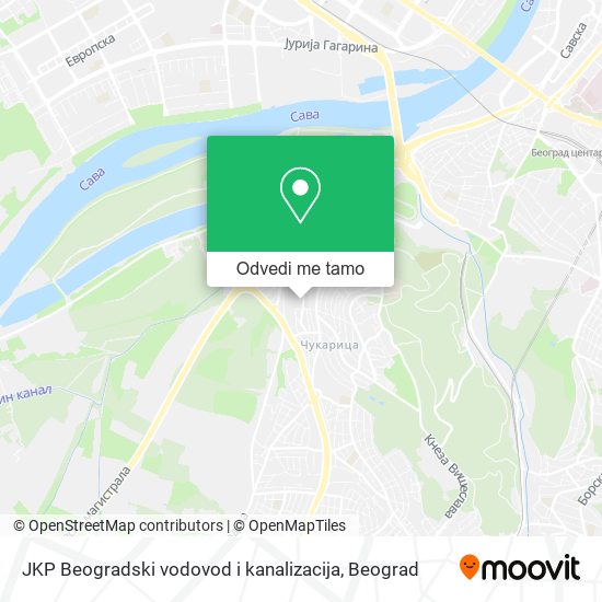 JKP Beogradski vodovod i kanalizacija mapa