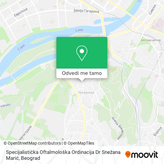 Specijalistička Oftalmološka Ordinacija Dr Snežana Marić mapa