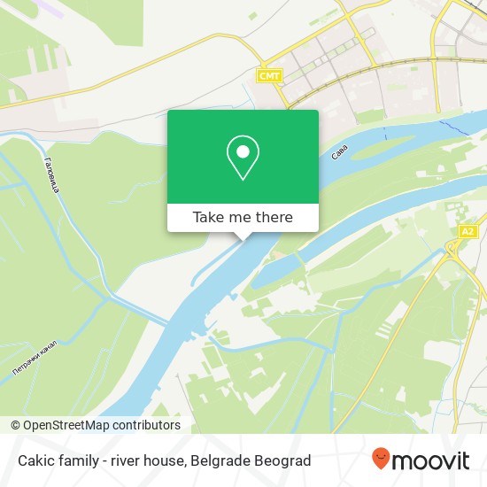 Cakic family - river house mapa