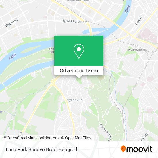 Luna Park Banovo Brdo mapa