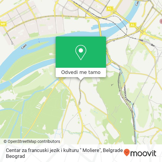 Centar za francuski jezik i kulturu " Moliere" mapa