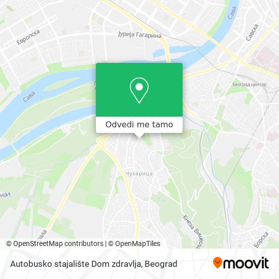 Autobusko stajalište Dom zdravlja mapa