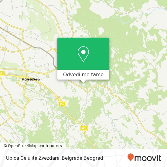 Ubica Celulita Zvezdara mapa