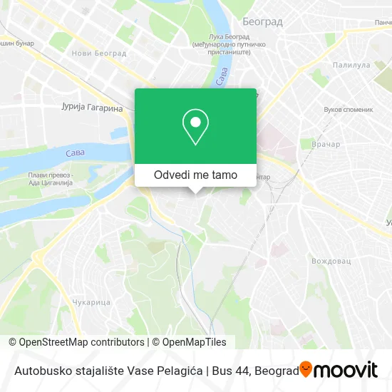 Autobusko stajalište Vase Pelagića | Bus 44 mapa