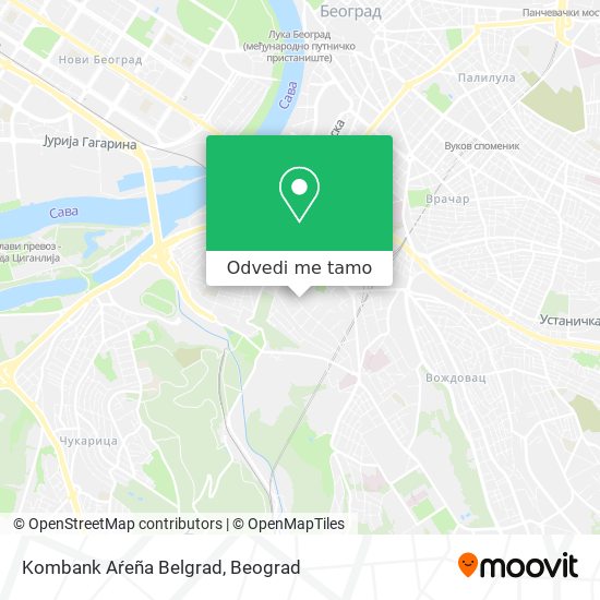 Kombank Aŕeña Belgrad mapa