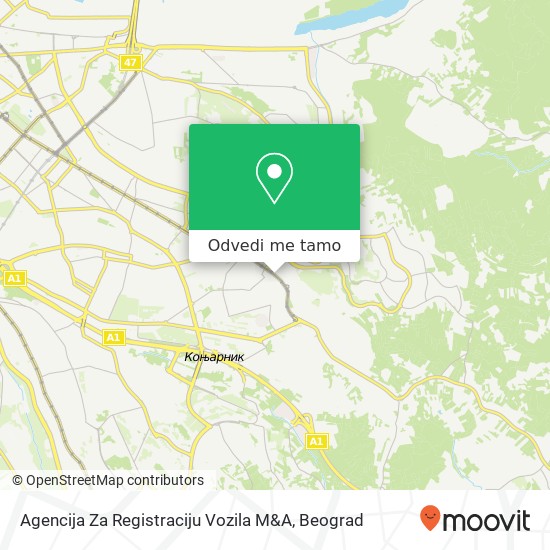 Agencija Za Registraciju Vozila M&A mapa