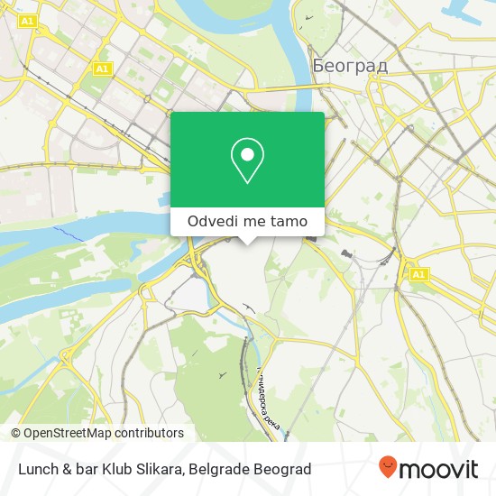 Lunch & bar Klub Slikara mapa