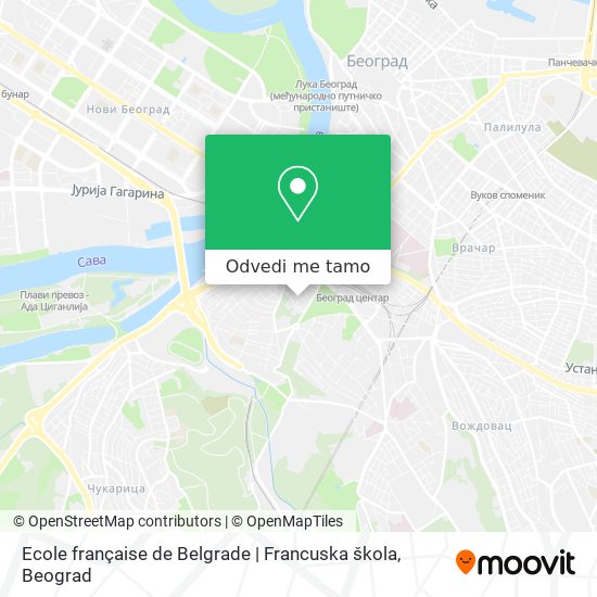 Ecole française de Belgrade | Francuska škola mapa