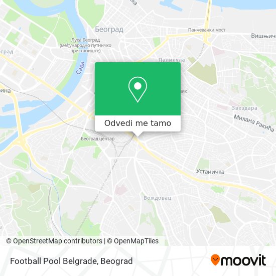 Football Pool Belgrade mapa