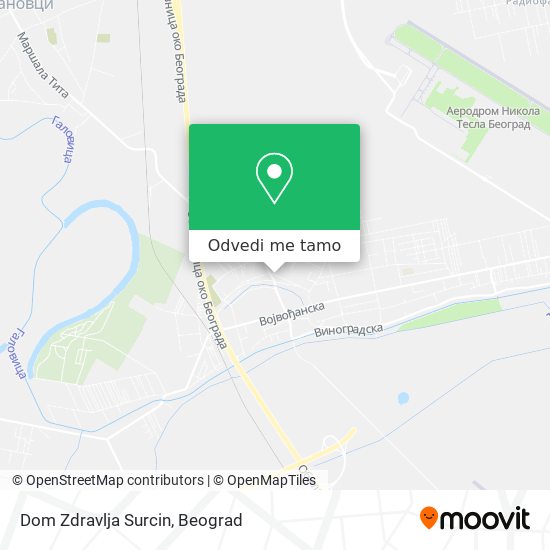 Dom Zdravlja Surcin mapa