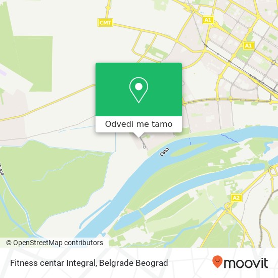 Fitness centar Integral mapa