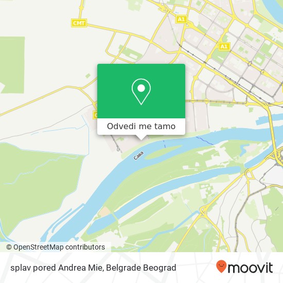 splav pored Andrea Mie mapa